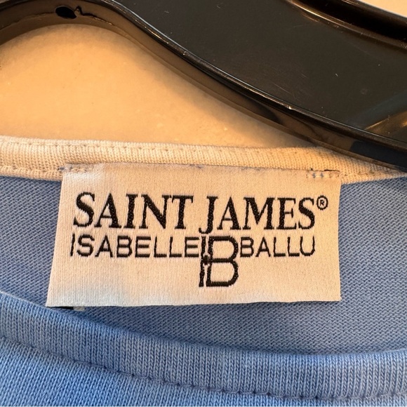 SAINT JAMES Women’s Long Sleeve Color block Top 100% Cotton Size US 6 - Picture 4 of 11